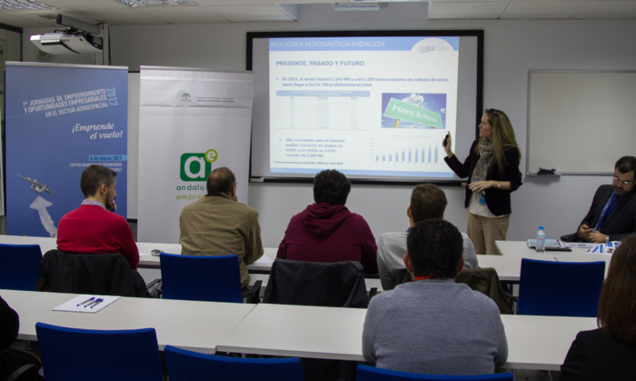 CATEC PRESENTA A JÓVENES EMPRENDEDORES LAS OPORTUNIDADES DE EMPRENDIMIENTO Y DESARROLLO EMPRESARIAL QUE OFRECE EL SECTOR AEROESPACIAL CATEC PRESENTA A JÓVENES EMPRENDEDORES LAS OPORTUNIDADES DE EMPRENDIMIENTO Y DESARROLLO EMPRESARIAL QUE OFRECE EL SECTOR AEROESPACIAL