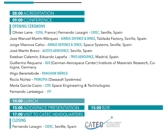 CONFERENCE ON METAL ADDITIVE MANUFACTURING FOR AEROSPACE APPLICATIONS - 21 February, Aerópolis CONFERENCE ON METAL ADDITIVE MANUFACTURING FOR AEROSPACE APPLICATIONS - 21 February, Aerópolis