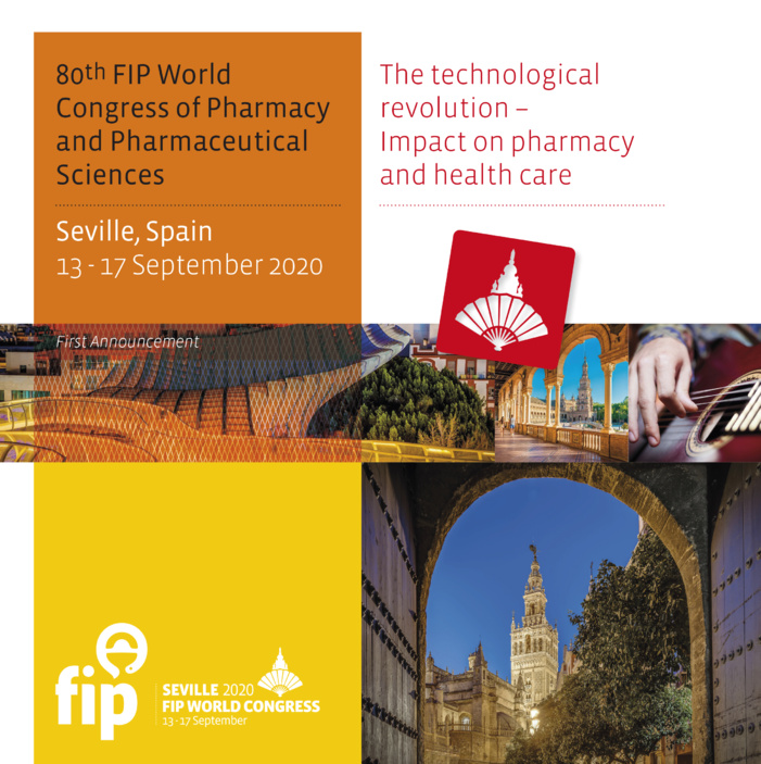 Sevilla acogerá del 13 al 17 de septiembre de 2020 el 80º Congreso Mundial de Farmacia y Ciencias Farmacéuticas, que reunirá a más de 3.000 congresistas