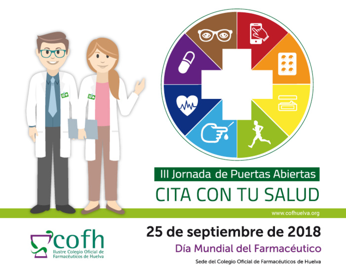 El Colegio de Farmacéuticos de Huelva celebrará el próximo martes, día 25 de septiembre, una jornada de puertas abiertas y un circuito saludable en su sede