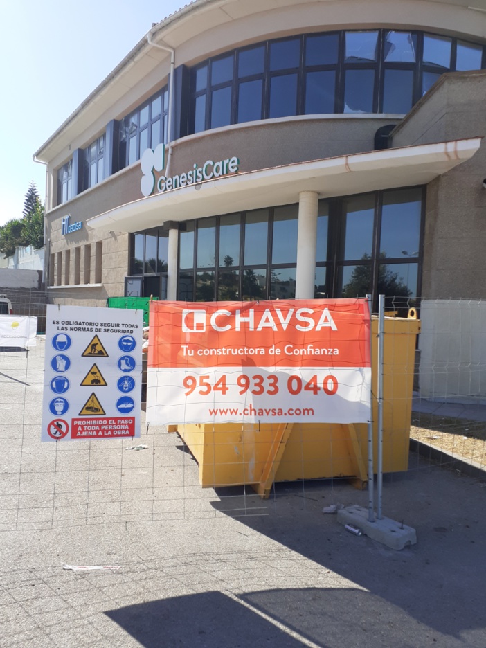 Nota informativa - CHAVSA INICIA LAS OBRAS DE REFORMA DE LA UNIDAD DE RADIOTERAPIA Y ONCOLOGÍA MÉDICA DE LA CLÍNICA GENESISCARE CAMPO DE GIBRALTAR EN ALGECIRAS (CÁDIZ) Nota informativa - CHAVSA INICIA LAS OBRAS DE REFORMA DE LA UNIDAD DE RADIOTERAPIA Y ONCOLOGÍA MÉDICA DE LA CLÍNICA GENESISCARE CAMPO DE GIBRALTAR EN ALGECIRAS (CÁDIZ)