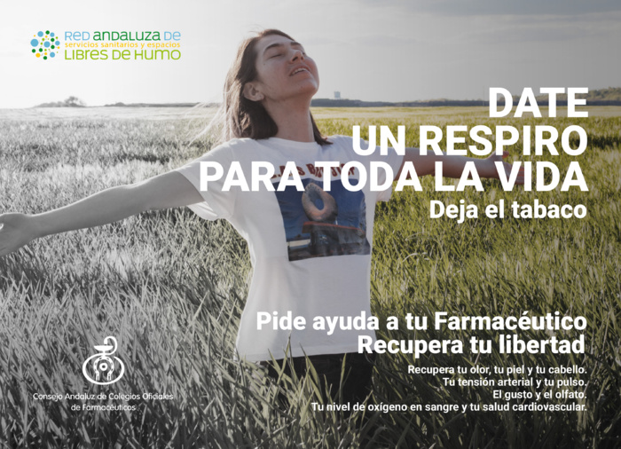 La Farmacia andaluza lanza una campaña para fomentar la cesación tabáquica y ofrecer el apoyo y asesoramiento de los farmacéuticos a las personas que quieran dejar de fumar La Farmacia andaluza lanza una campaña para fomentar la cesación tabáquica y ofrecer el apoyo y asesoramiento de los farmacéuticos a las personas que quieran dejar de fumar