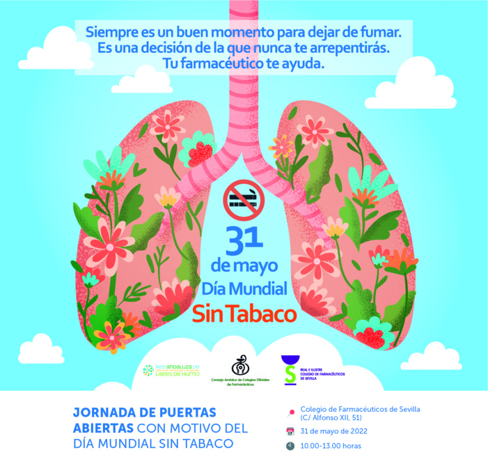 El Colegio de Farmacéuticos de Sevilla celebrará mañana, 31 de mayo, una jornada de puertas abiertas dirigida a fomentar el abandono del tabaquismo entre personas fumadoras