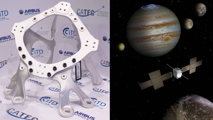 Tecnología española rumbo a Júpiter: el CATEC y CiTD fabrican los componentes en aluminio más grandes hasta la fecha mediante impresión 3D para una sonda espacial Tecnología española rumbo a Júpiter: el CATEC y CiTD fabrican los componentes en aluminio más grandes hasta la fecha mediante impresión 3D para una sonda espacial