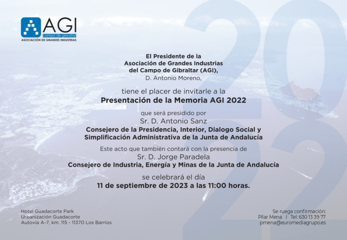 PRESENTACIÓN DE LA MEMORIA AGI 2022 PRESENTACIÓN DE LA MEMORIA AGI 2022