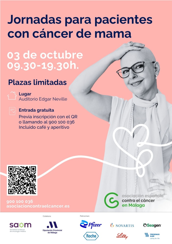 Nota de prensa - Profesionales sanitarios de diferentes especialidades participarán en una jornada en Málaga para ofrecer herramientas de apoyo y mejora de la calidad de vida para pacientes con cáncer de mama y sus familiares
