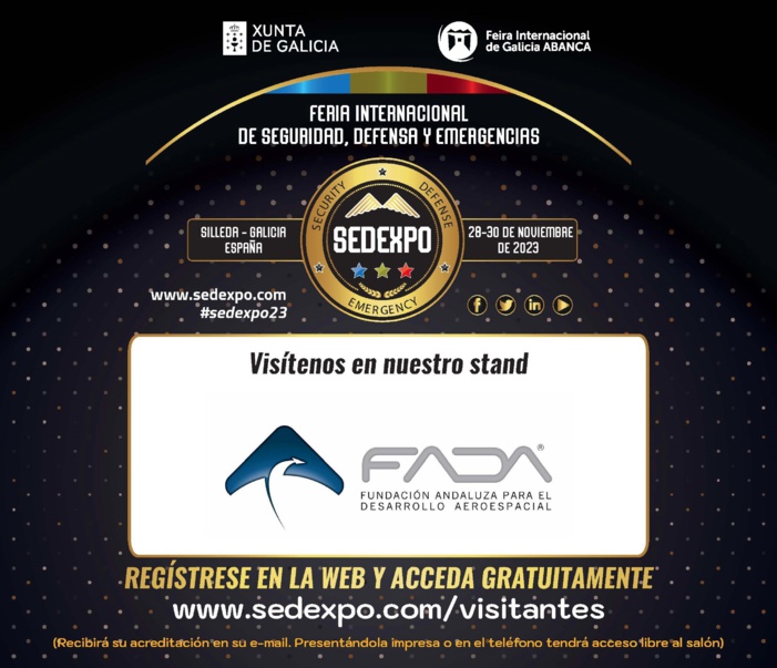 ¡Visita el stand de FADA-CATEC en Sedexpo! ¡Visita el stand de FADA-CATEC en Sedexpo!