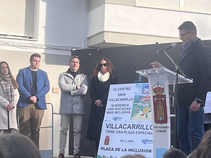 NOTA DE PRENSA: EL AYUNTAMIENTO DE VILLACARRILLO INAUGURA LA NUEVA ROTULACIÓN DE LA ‘PLAZA DE LA INCLUSIÓN’ A INSTANCIAS DEL COLEGIO SAFA NOTA DE PRENSA: EL AYUNTAMIENTO DE VILLACARRILLO INAUGURA LA NUEVA ROTULACIÓN DE LA ‘PLAZA DE LA INCLUSIÓN’ A INSTANCIAS DEL COLEGIO SAFA