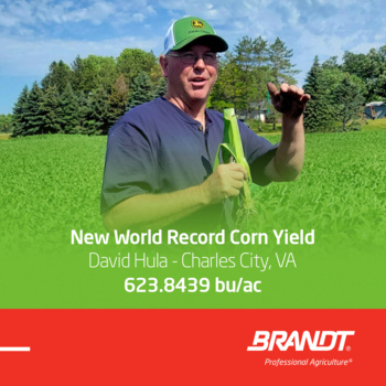 NOTA DE PRENSA: DAVID HULA LOGRA UN NUEVO RÉCORD MUNDIAL DE RENDIMIENTO DE MAÍZ CON PRODUCTOS DE BRANDT NOTA DE PRENSA: DAVID HULA LOGRA UN NUEVO RÉCORD MUNDIAL DE RENDIMIENTO DE MAÍZ CON PRODUCTOS DE BRANDT