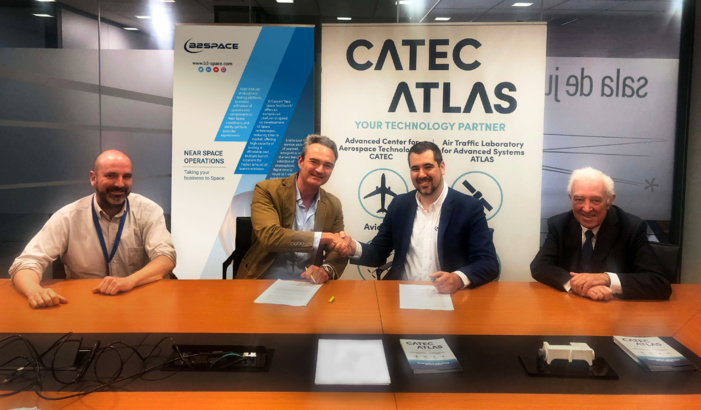 Nota de Prensa- CATEC y B2SPACE firman un acuerdo para validar productos espaciales en la estratosfera Nota de Prensa- CATEC y B2SPACE firman un acuerdo para validar productos espaciales en la estratosfera
