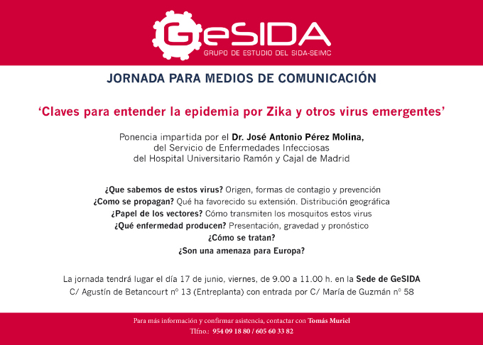 Jornada para medios de comunicación: Claves para entender la epidemia por Zika y otros virus emergentes