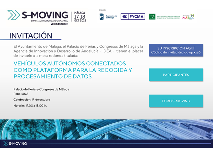 Invitación Mesa redonda en S-MOVING – 17 octubre, Málaga