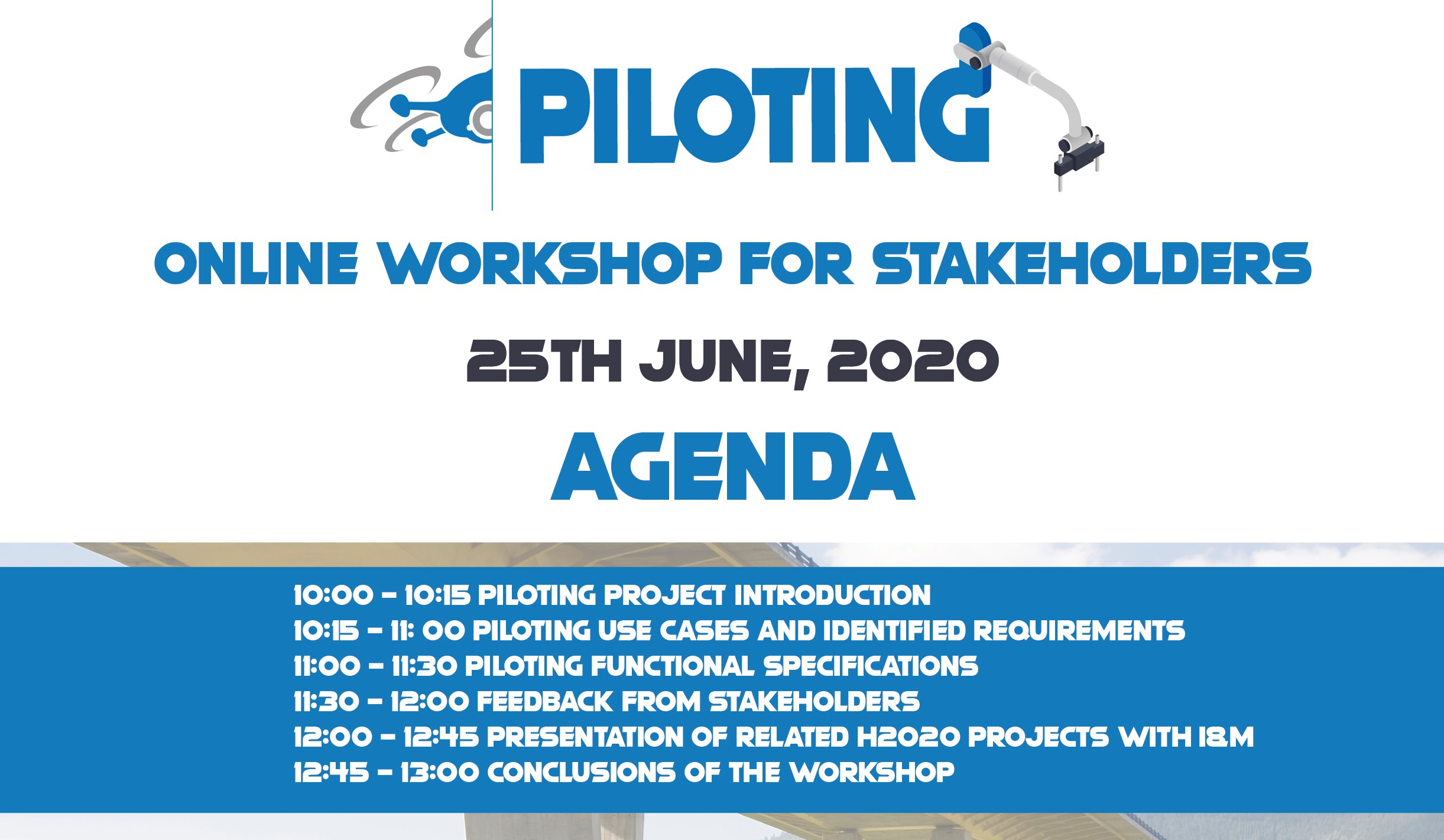 25 de junio: Webinario sobre el proyecto PILOTING / PILOTING Project Online workshop next June 25th 25 de junio: Webinario sobre el proyecto PILOTING / PILOTING Project Online workshop next June 25th