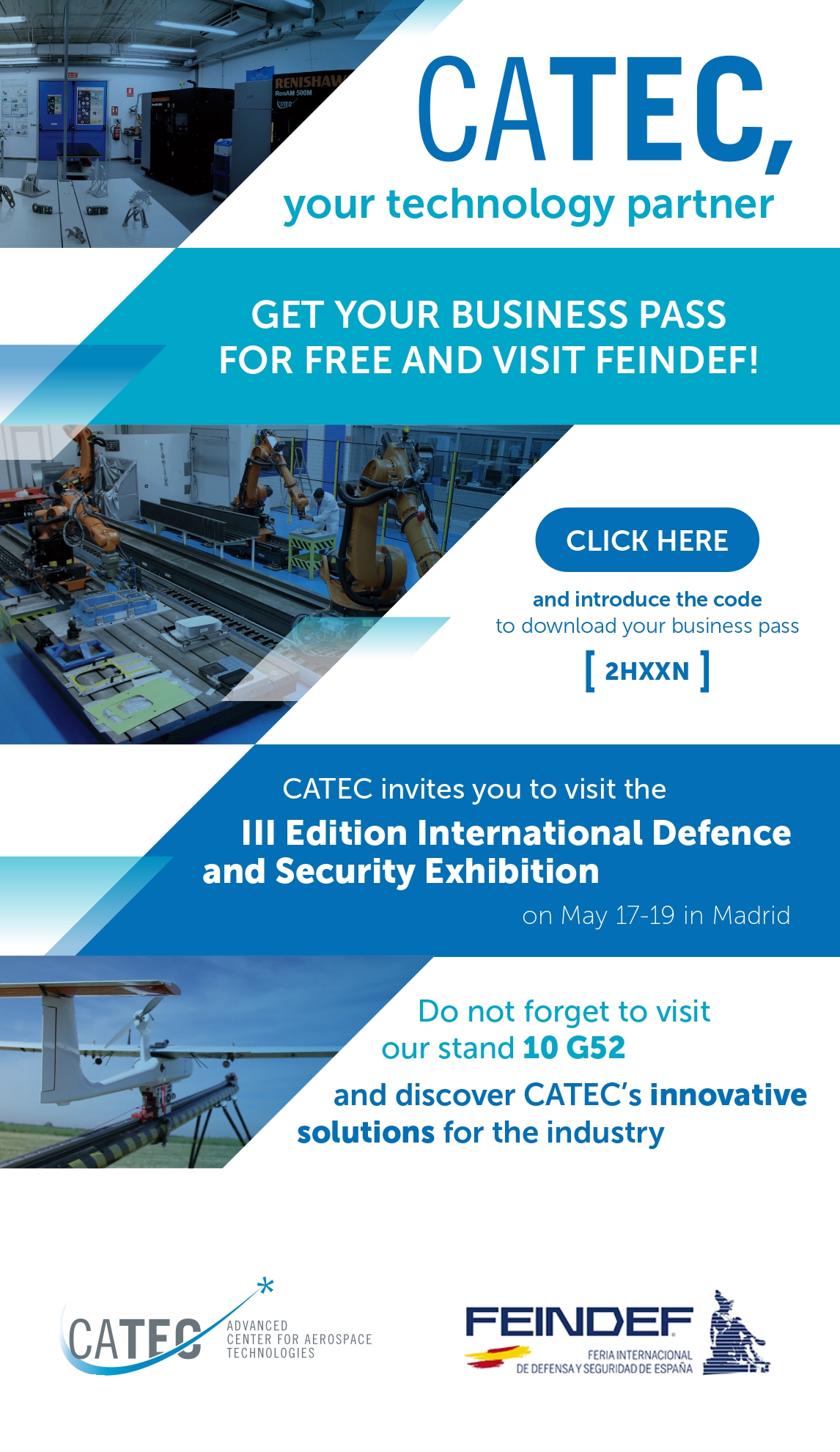 CATEC invites you to visit FEINDEF 2023! GET YOUR BUSINESS PASS FOR FREE