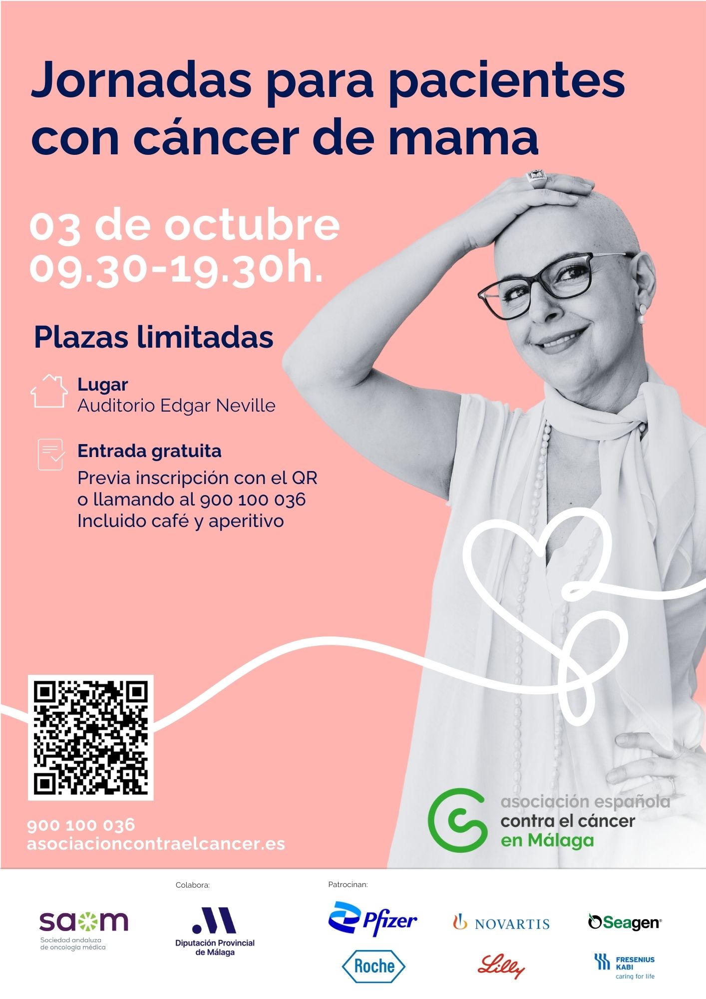 Nota de prensa - Profesionales sanitarios de diferentes especialidades participarán en una jornada en Málaga para ofrecer herramientas de apoyo y mejora de la calidad de vida para pacientes con cáncer de mama y sus familiares
