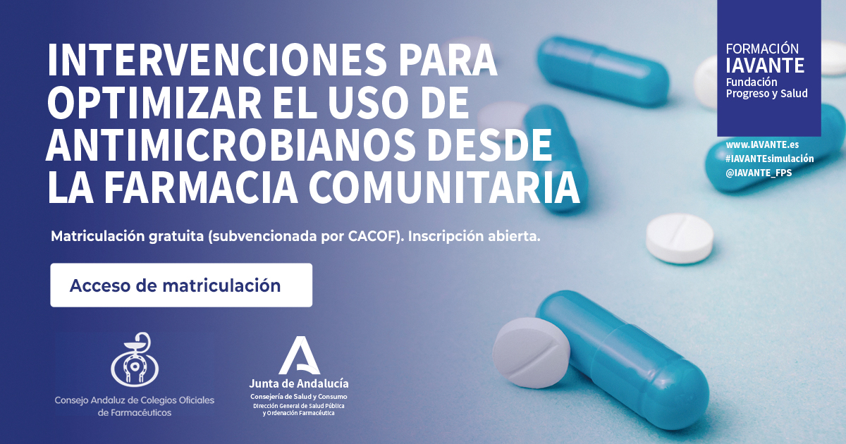 Nota de prensa - Farmacéuticos y Junta de Andalucía ponen en marcha un nuevo curso formativo para potenciar el uso adecuado de los antimicrobianos desde la farmacia comunitaria