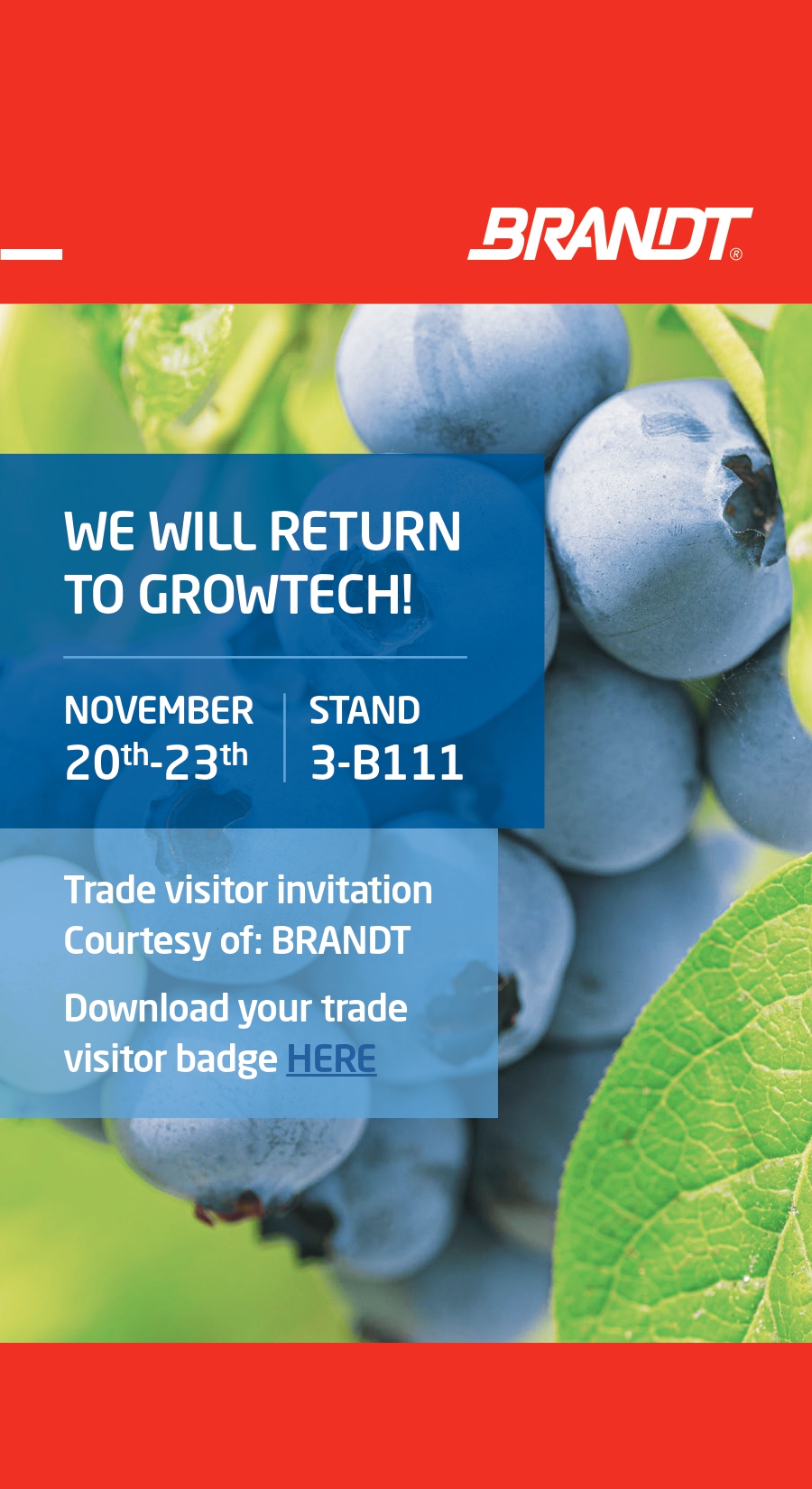 NOTA DE PRENSA: BRANDT REGRESA A GROWTECH ANTALYA 2024 (TURQUÍA) CON INNOVACIONES CLAVE EN NUTRICIÓN VEGETAL NOTA DE PRENSA: BRANDT REGRESA A GROWTECH ANTALYA 2024 (TURQUÍA) CON INNOVACIONES CLAVE EN NUTRICIÓN VEGETAL