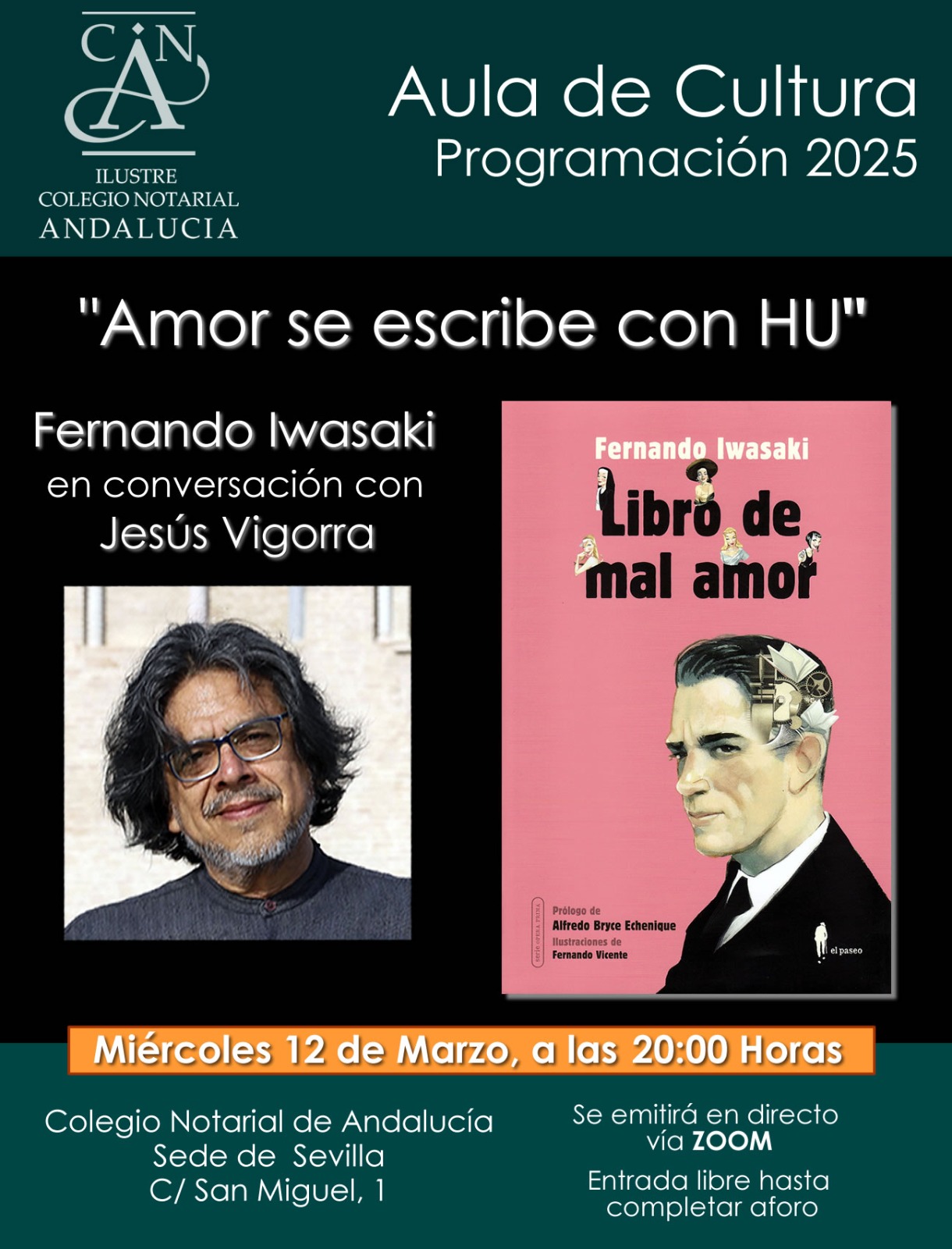 NOTA DE AGENDA Y CONVOCATORIA - FERNANDO IWASAKI: “LA REEDICIÓN DE UNA NOVELA TUYA 24 AÑOS DESPUÉS ES COMO VOLVERTE A CASAR CON QUIEN LLEVAS AÑOS SEPARADO”