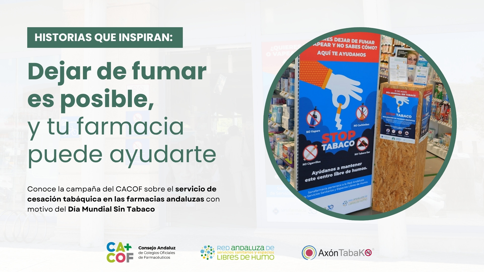 Nota de prensa - Los farmacéuticos andaluces refuerzan su compromiso con la prevención del tabaquismo y destacan su papel clave en la ayuda a las personas que quieren dejar de fumar a través del servicio de cesación tabáquica de las farmacias
