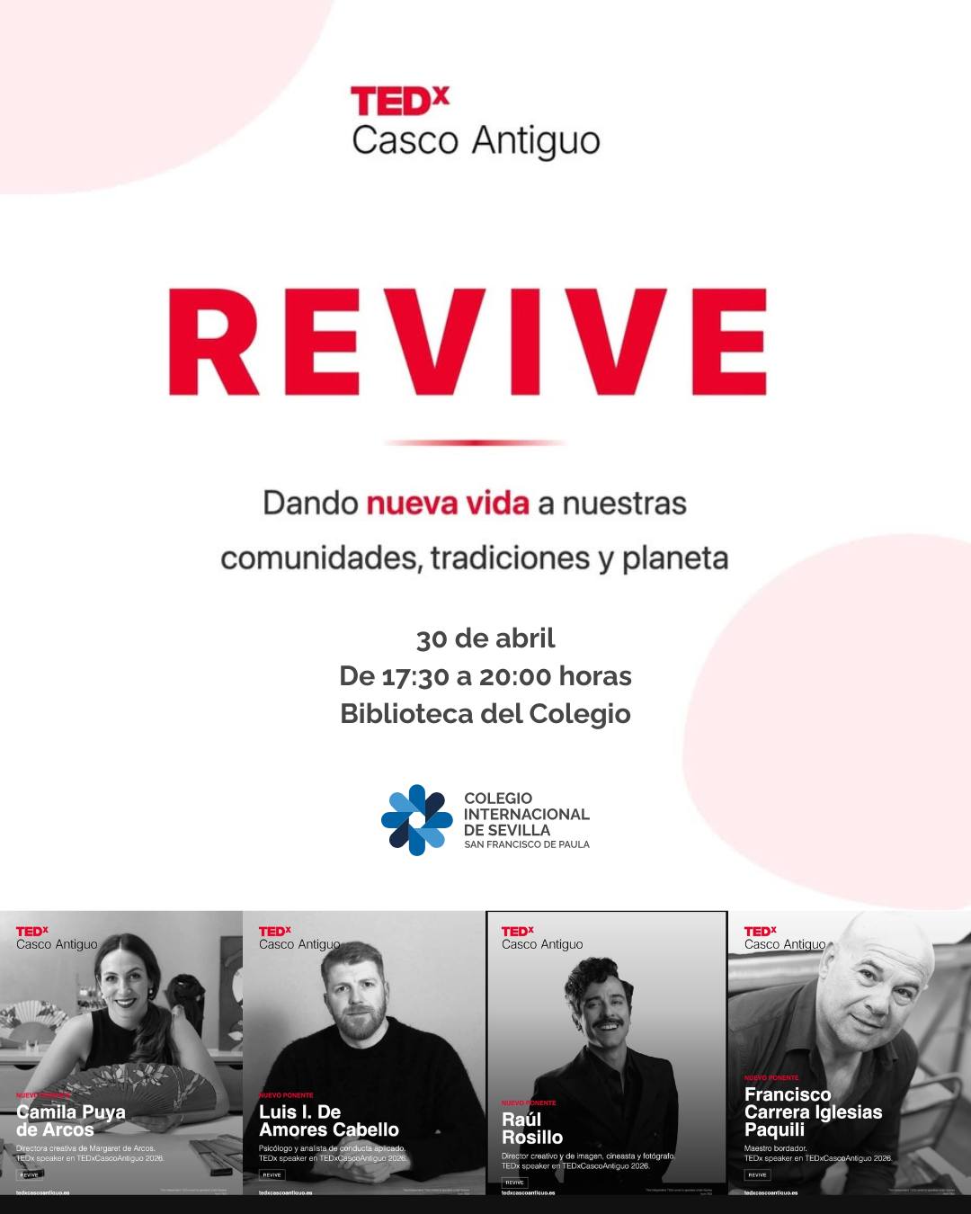 NOTA DE PRENSA: SEVILLA ACOGE MAÑANA EL ESTRENO DE 'TEDXCASCO ANTIGUO', EL PRIMER TEDX EN LA CIUDAD DESDE 2018