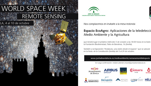 Invitación Mesa Redonda - Espacio EcoAgro: Aplicaciones de la teledetección al Medio Ambiente y la Agricultura (5 octubre, 18.00 horas)