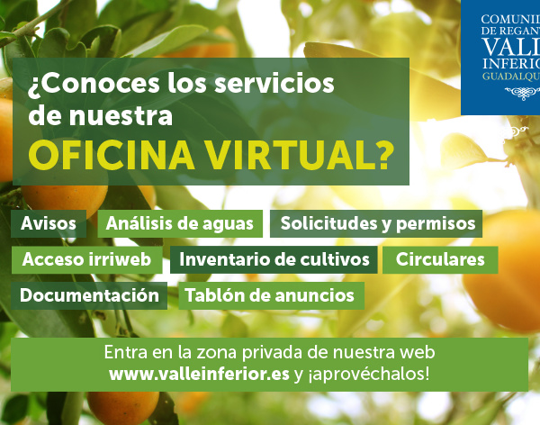 CRR Valle Inferior del Guadalquivir - ¿Aún no conoces los servicios de nuestra oficina virtual?