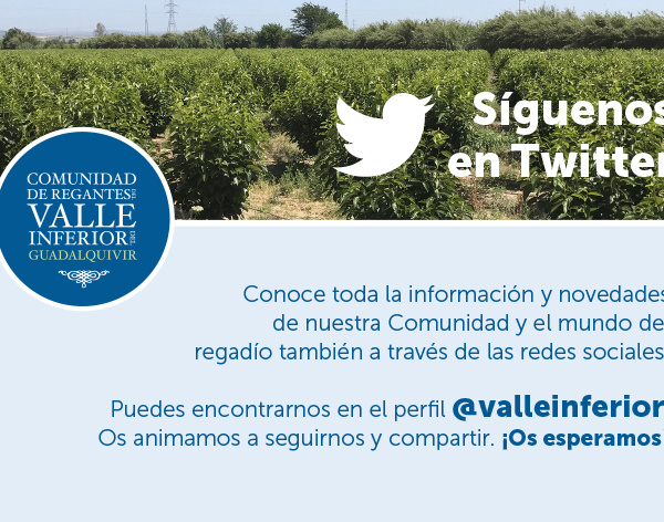 CRR Valle Inferior del Guadalquivir - ¡Síguenos en Twitter!